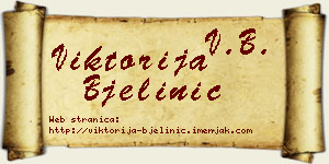 Viktorija Bjelinić vizit kartica